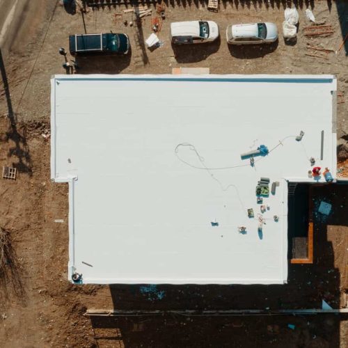 ballasted system with geotextile, PVC or EPDM membrane
