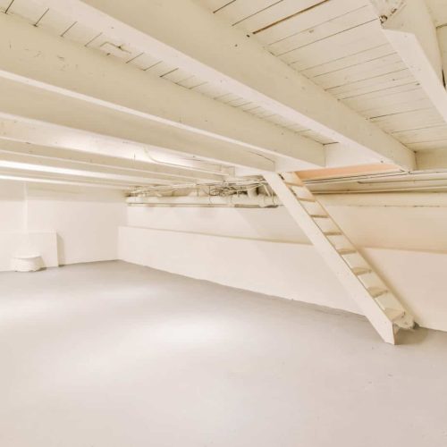 Impressive design of a huge basement with stairs