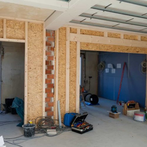 Interior of a house under construction. Renovation of an apartment