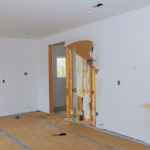 Under renovation at construction in newly restored house